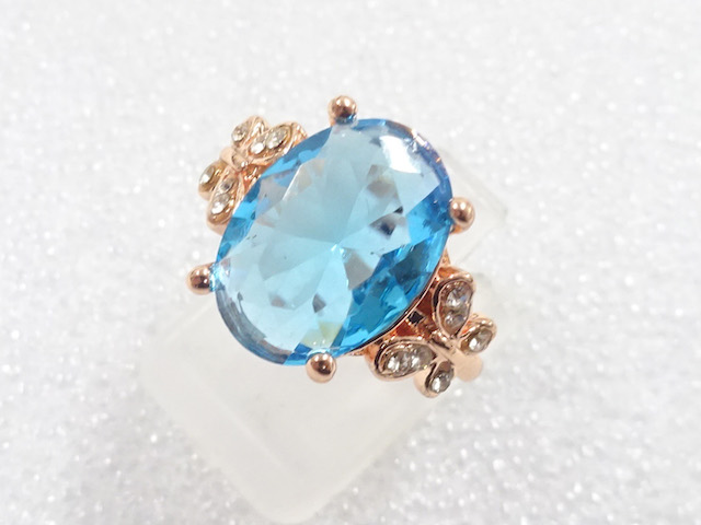 JAPANESE KIMONO / ANTIQUE COLORED STONE RING (SIZE 12)